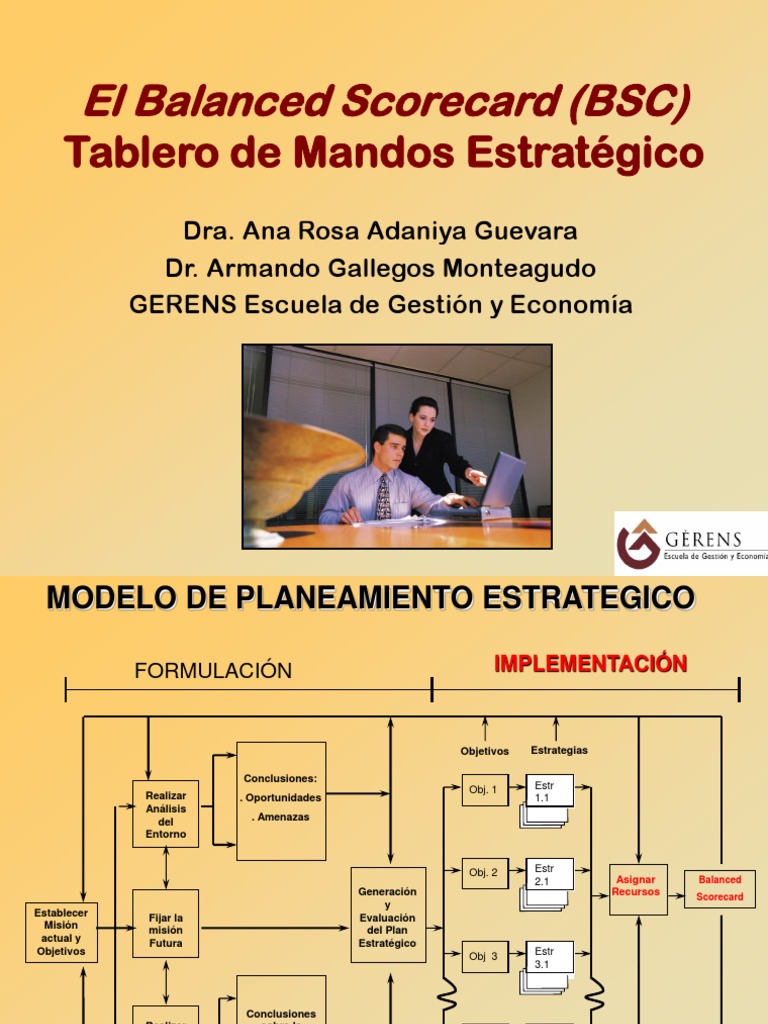 El Balanced Scorecard (BSC) : Tablero de Mandos Estratégico | PDF ...