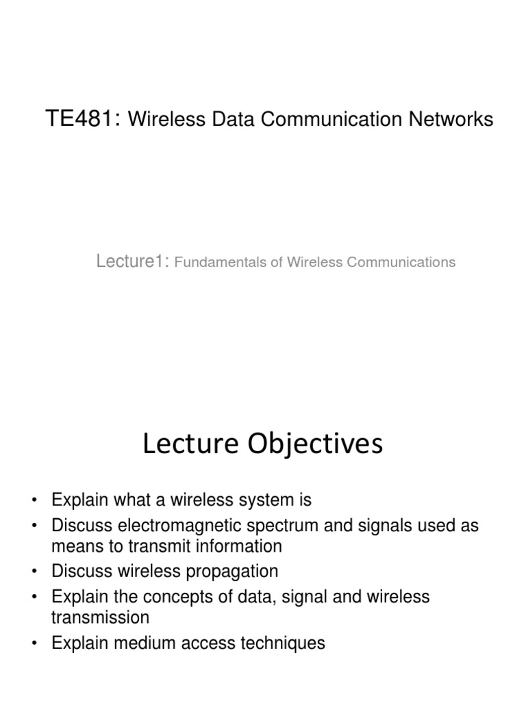 Wireless Communication Basics | PDF | Channel Access Method | Radio
