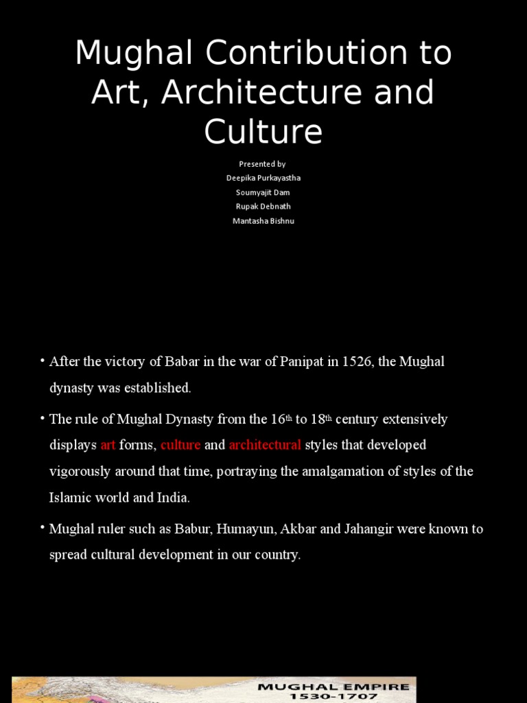 Mughal Contributions to Art and Culture | PDF | Mughal Empire ...