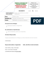 Procedimiento Auditorias de Control Interno: Para: Remitido Por: Fecha