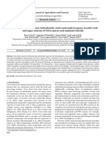 Determination of Antioxidant, Total Phenolic, Total Carotenoid, Lycopene, Ascorbic Acid, and Sugar Contents of Citrus Species and Mandarin Hybrids