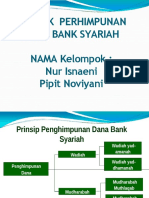 Produk Perhimpunan Dana Bank Syariah NAMA Kelompok: Nur Isnaeni Pipit Noviyani