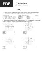 9.worksheet Domain Range Function