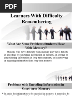 Learners With Difficulty Remembering