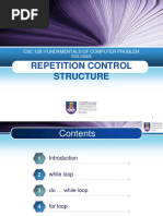 Topic 4 - Repetition Control Structure 