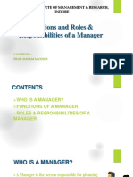 Functions and Roles of a Manager