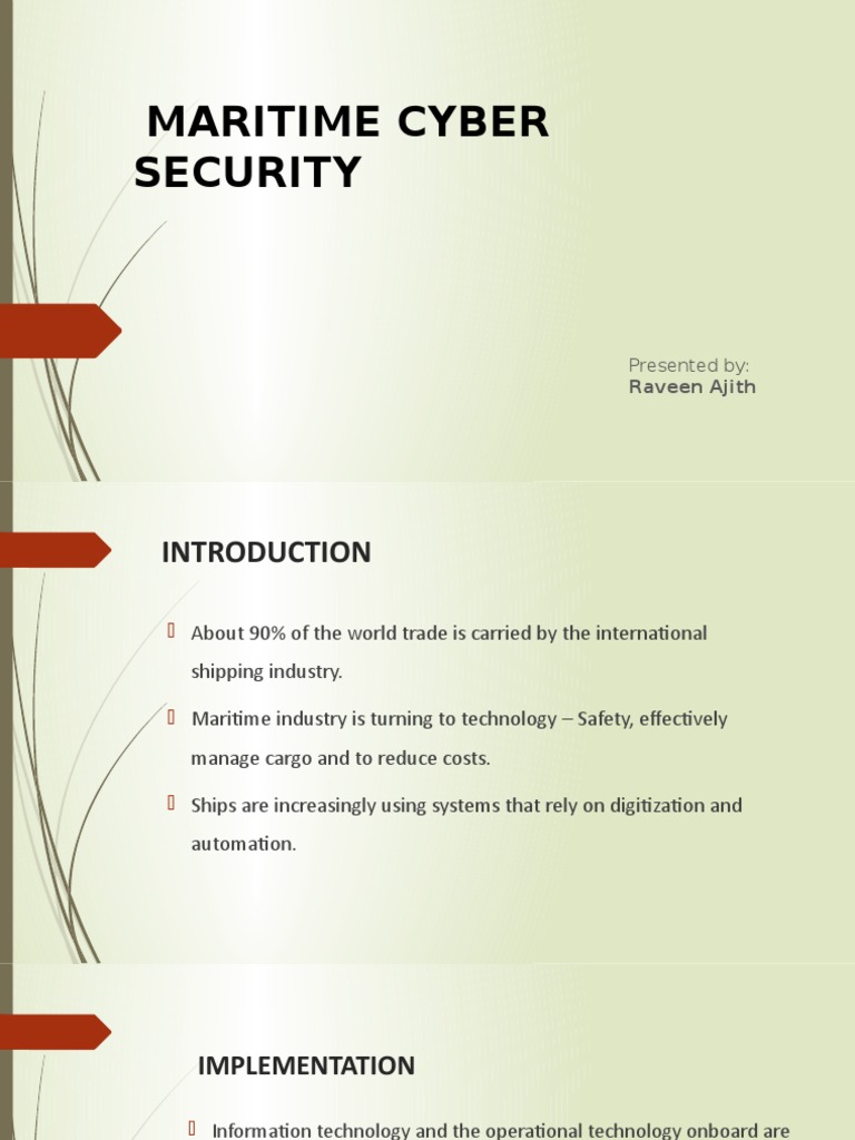 Maritime Cybersecurity Essentials | PDF | Cyberwarfare | Security