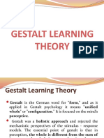 Gestalt Learning Theory