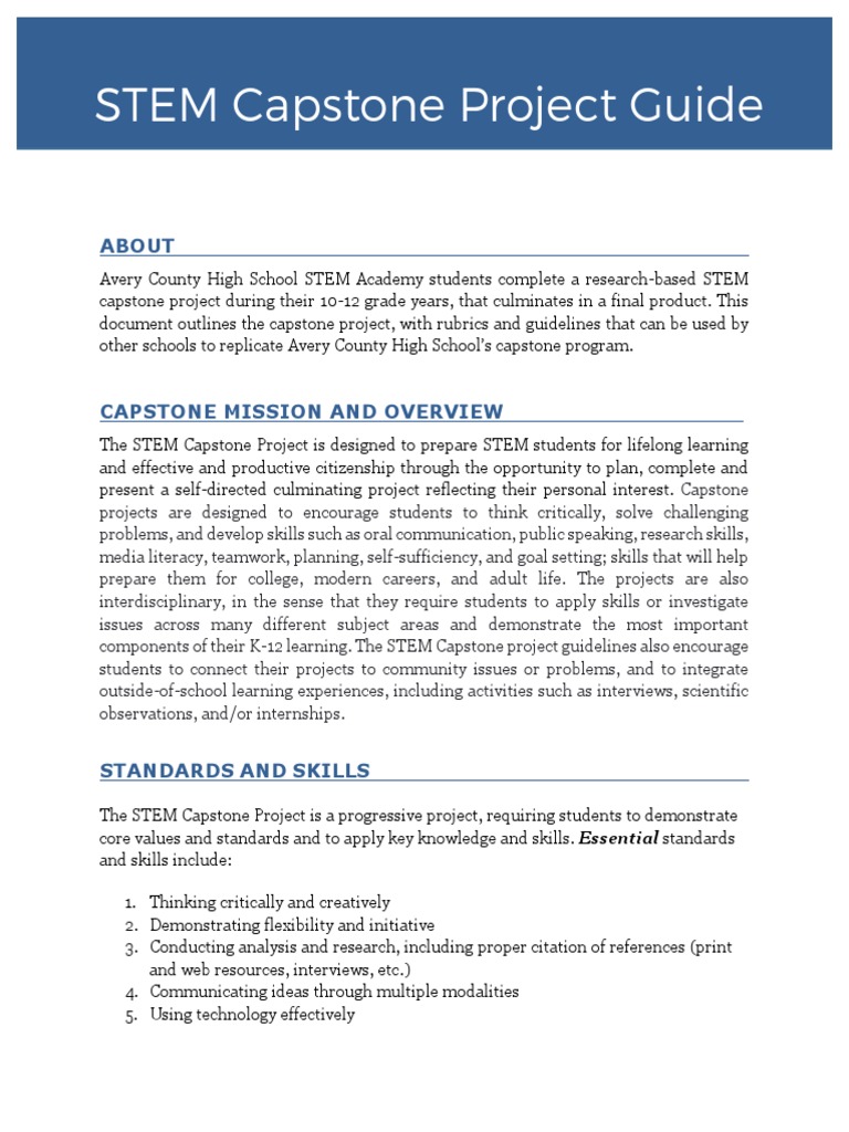 stem capstone project pdf