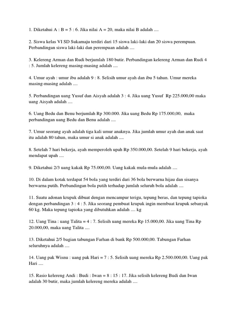 Perbandingan Dan Skala