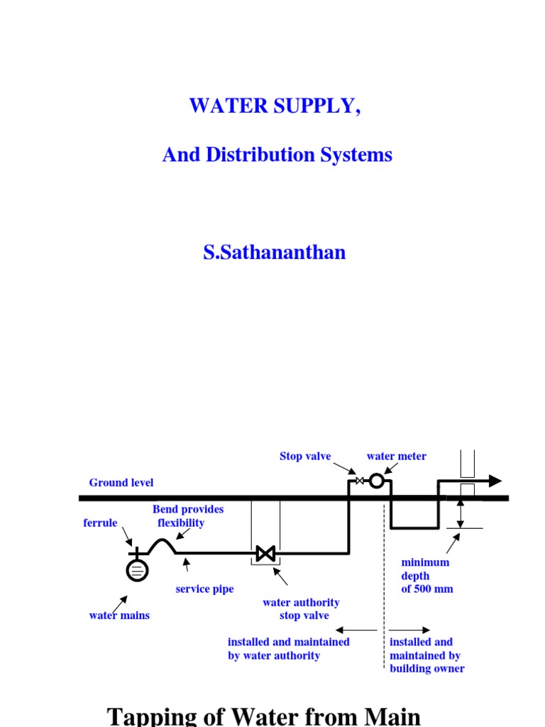 Water Supply, and Distribution Systems PDF Pump Water Supply