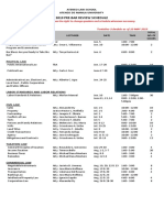 Revised PreBar Schedule As of May 10, 2019