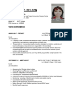 Cathylene C. de Leon: Work Experience