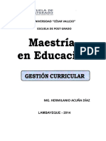 Modulo Gestión Curricular