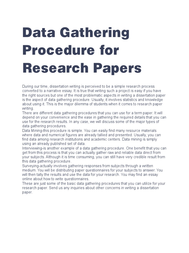 chapter 3 data gathering procedure example in research paper