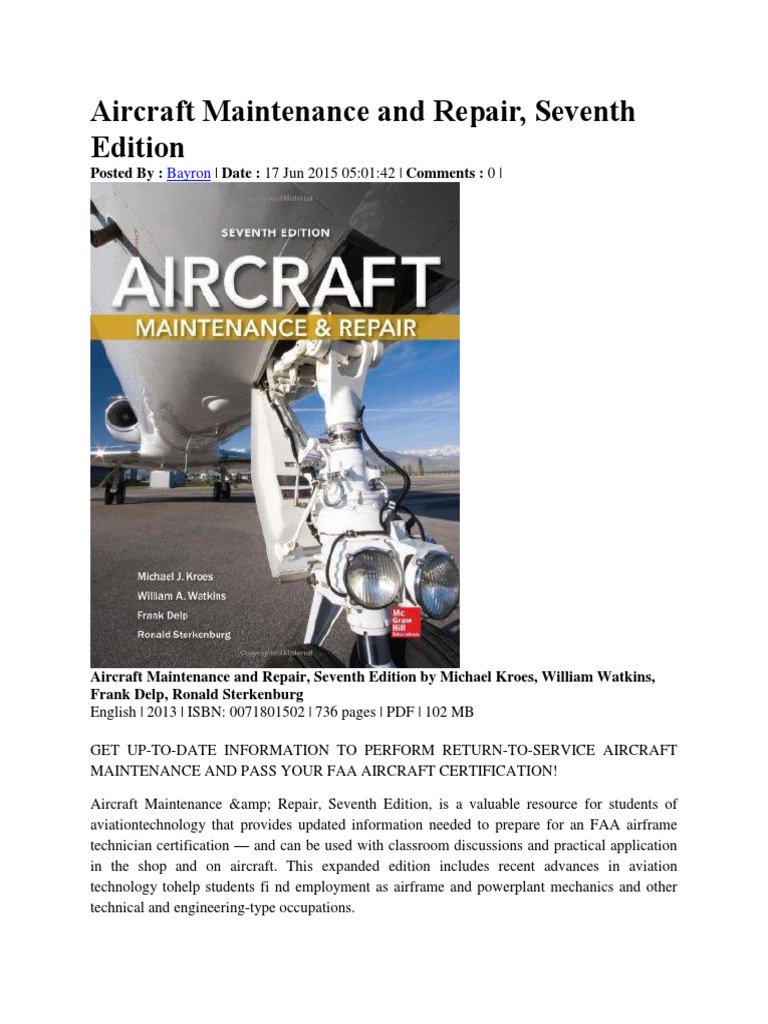 Aircraft Maintenance & Repair Guide | PDF