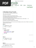 A Boolean Array Puzzle 