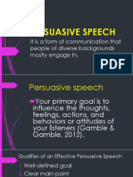 Persuasive Speech