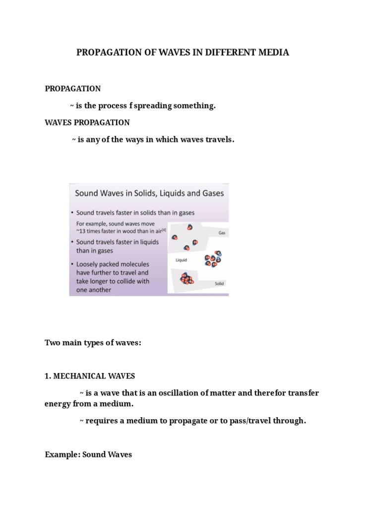 Propagation of Waves | PDF
