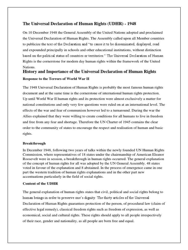 Universal Declaration of Human Rights | PDF | Human Rights | European ...