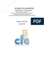 Centre de Formation Administrative (CFA) de Rabat : Rapport d'Activités 2009-2010