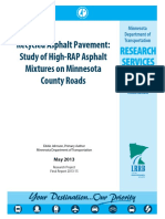 Recycled Asphalt Pavement: Study of High-RAP Asphalt Mixtures On Minnesota County Roads