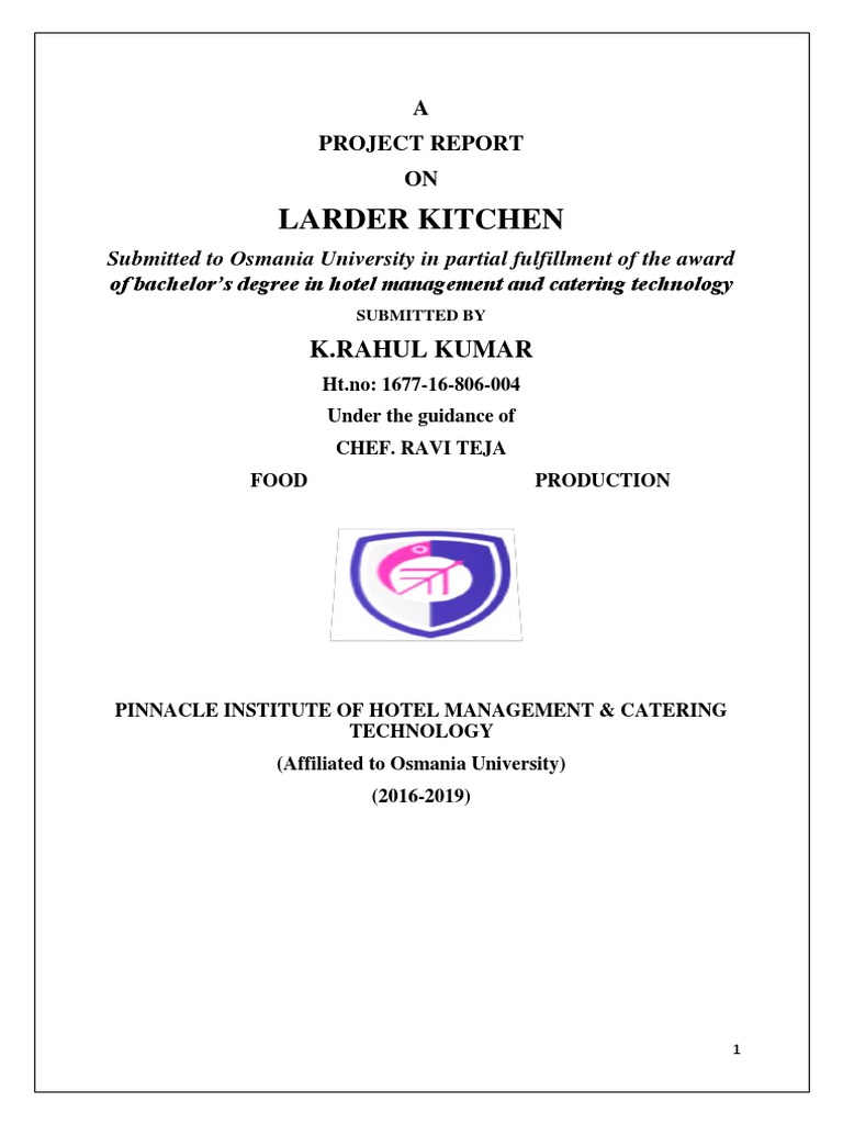Larder Kitchen: Functions and Layout | PDF | Refrigerator | Hors D'oeuvre
