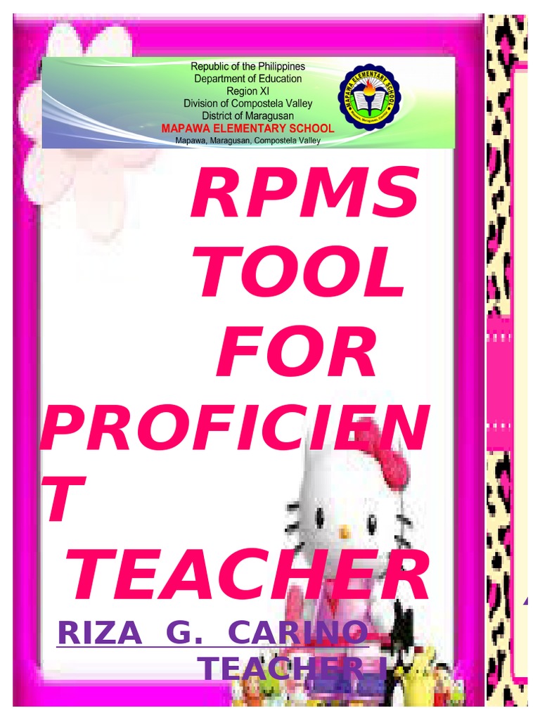 RPMS Tool for Teacher Proficiency | PDF | Curriculum | Education Theory