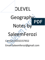 OLEVEL Geography Notes by SaleemFerozi