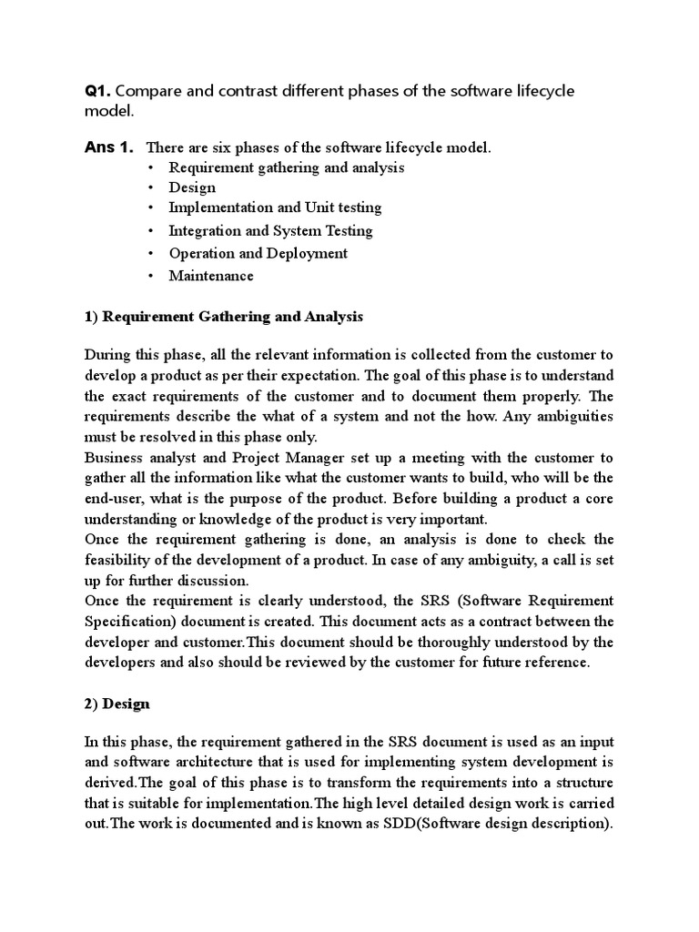 Software Lifecycle Phases Explained | PDF | Software Testing ...