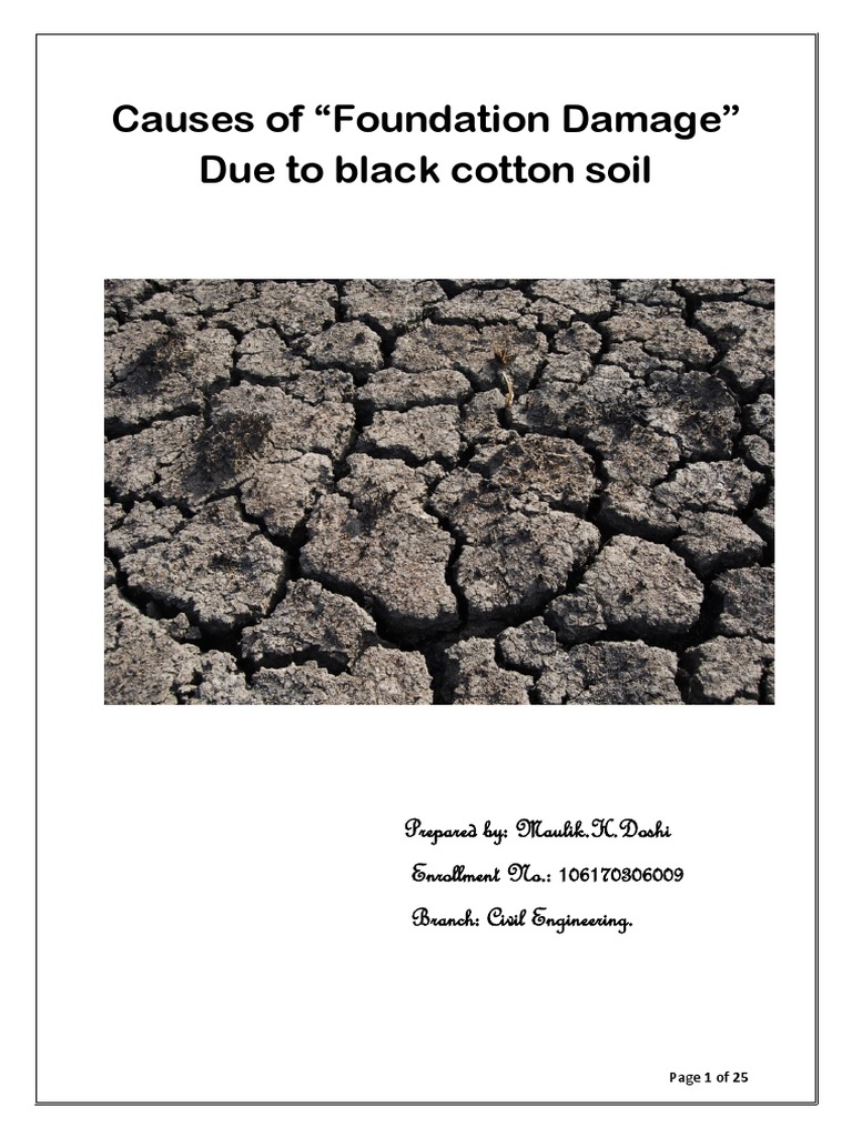Causes of Foundation Damage Due to Black Cotton Soil and its
