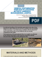 Physiochemical Contamination of Aquifers Due To Leachates From The El Carrasco, Bucaramanga, Landfill