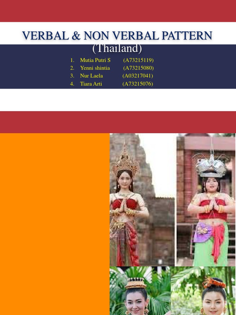 Verbal & Non Verbal Pattern: (Thailand) | Download Free PDF | Gesture ...