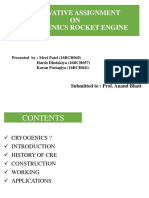 Innovative Assignment ON Cryogenics Rocket Engine: Submitted To: Prof. Anand Bhatt