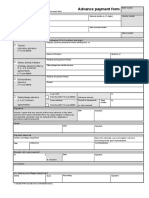 Advance Payment Form