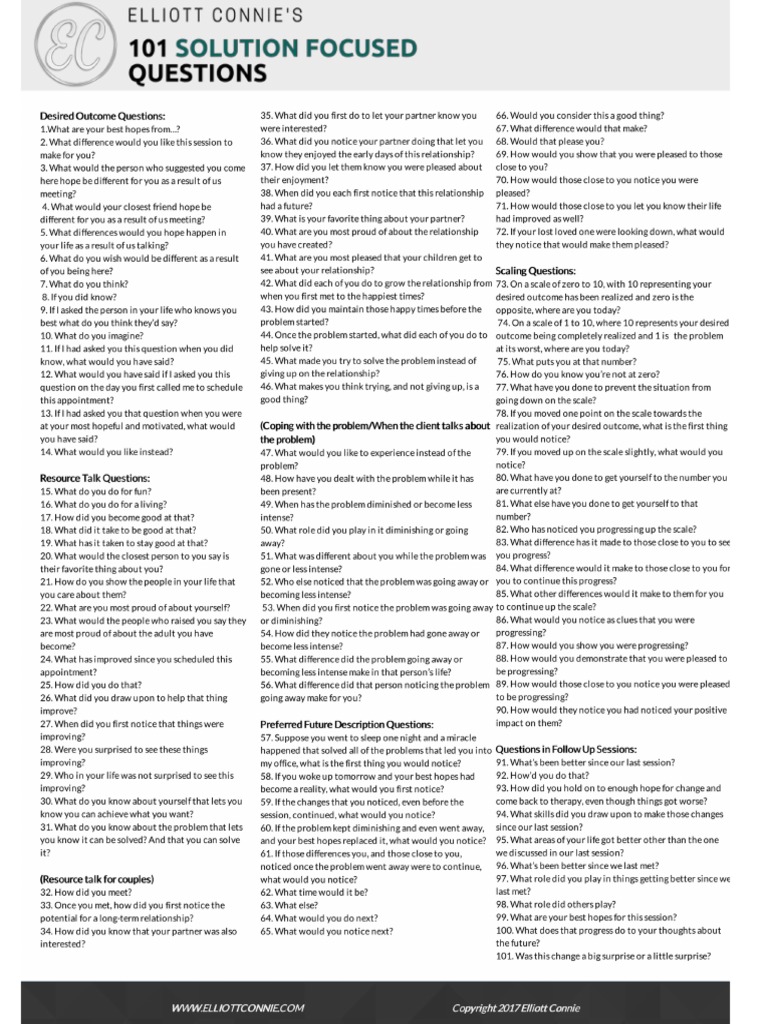Ec 101 SFBT Questions | PDF