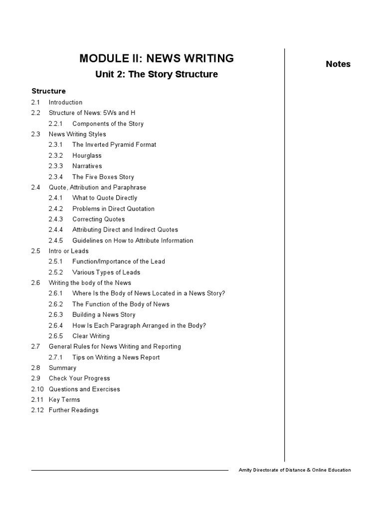 News Writing 2 | PDF | Narrative | News
