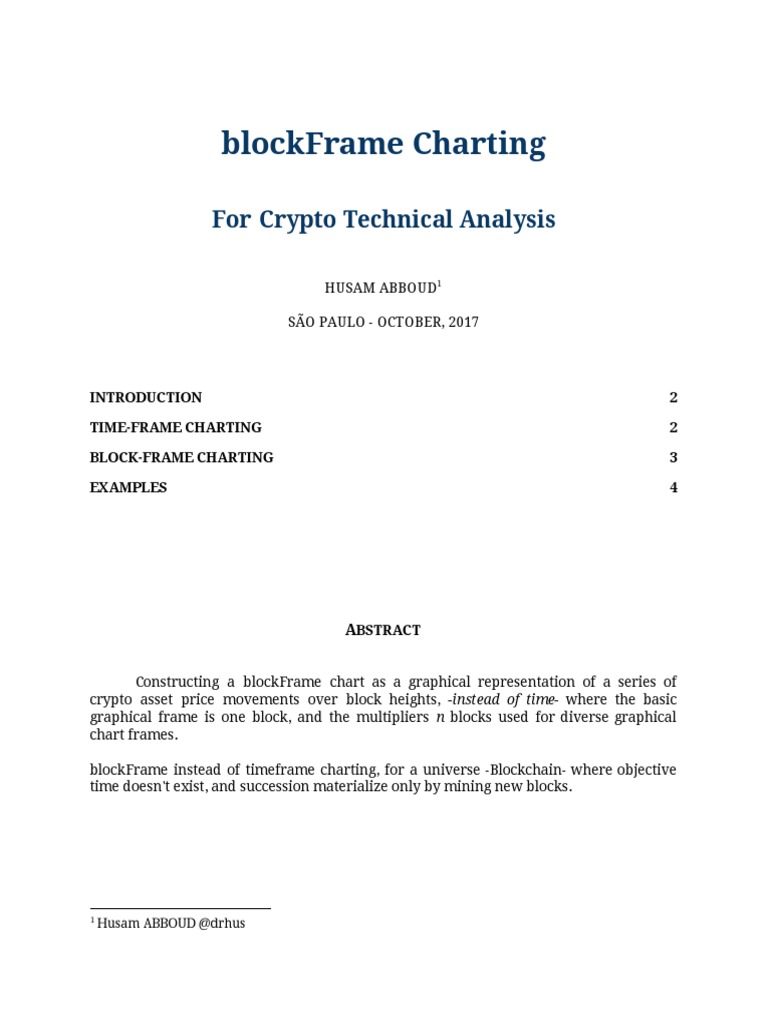 TECHNICAL ANALYSIS CRYPTOCURRENCY TUTORIAL PDF intelligence overview