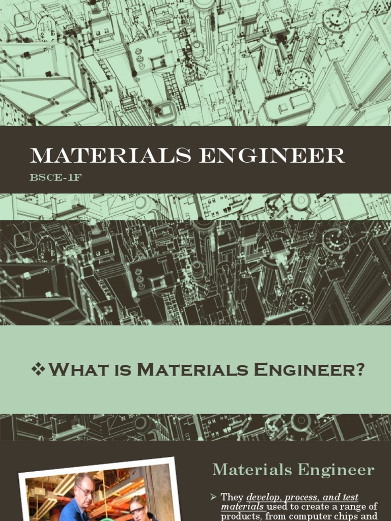 Overview of Materials Engineering Careers | PDF | Materials Science ...