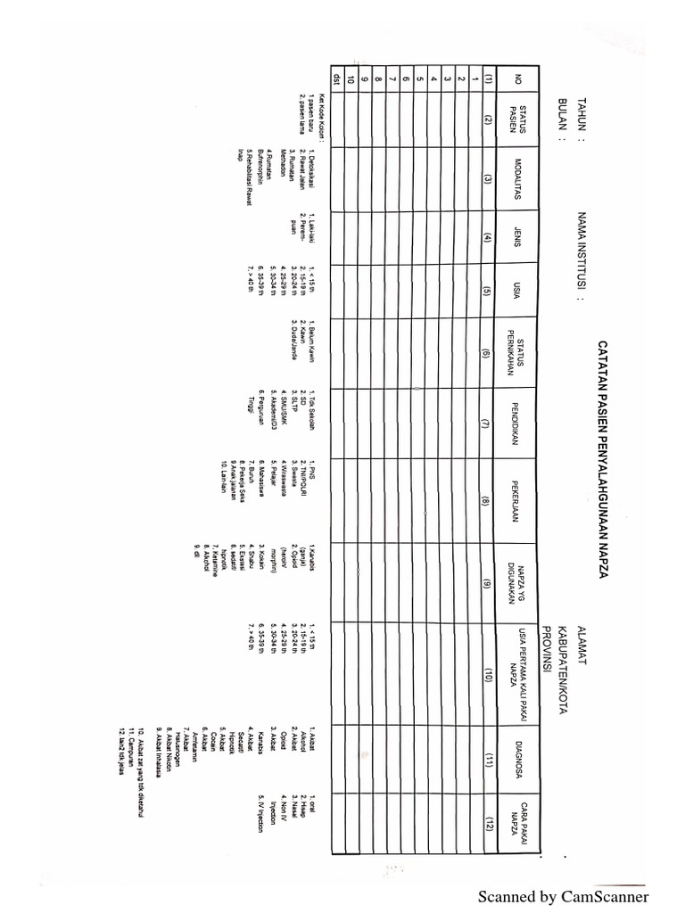 Form Napza | PDF