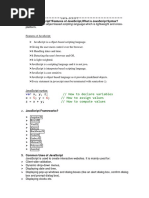 X, Y, Z X Y Z X + Y : 1. What Is Javascript?Features of Javascript, What Is Javascript Syntax?