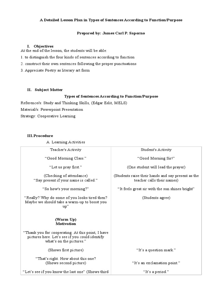 lesson-plan-types-of-sentences-according-to-function-pdf-question-sentence-linguistics
