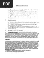 Diffusion of Solids in Liquids