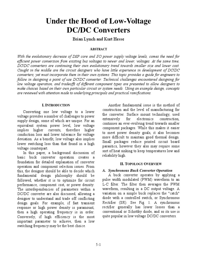 Buck Converter PDF Mosfet Field Effect Transistor