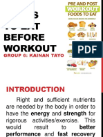 Foods To Eat Before Workout: Group 6: Kainan Tayo
