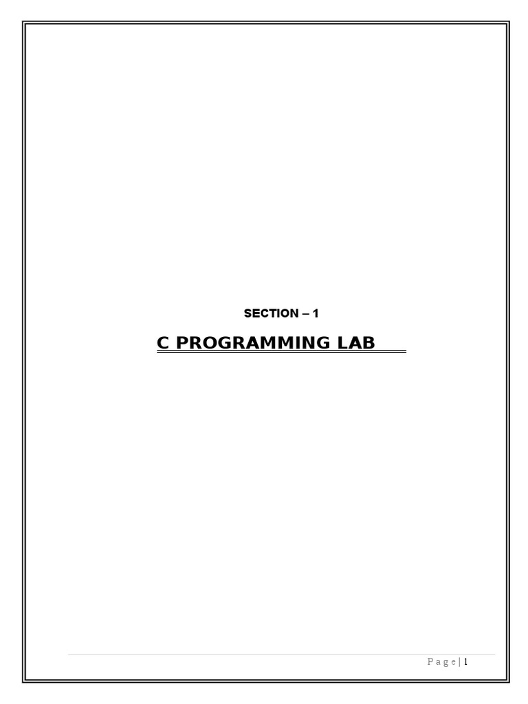 MCSL 17 C Lab Manual PDF Integer Science) Computer