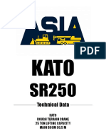 KATO SR250 25-Ton Crane Technical Data