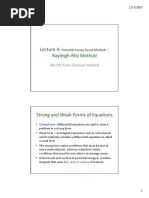 Rayleigh Ritz Method: APL705 Finite Element Method