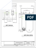 Proposed Bungalow Residential Septic Tank Plan and Section