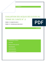 Evaluation Des Acquis Des Élèves Au Terme Des Modules 1 Et 2